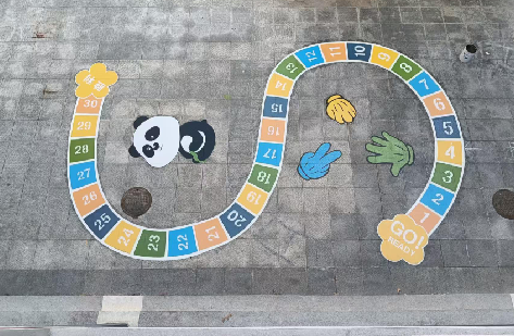 通江地面游戏彩绘