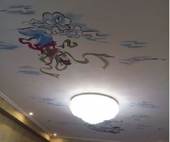 通江如何快速绘制天花板上的手绘墙？