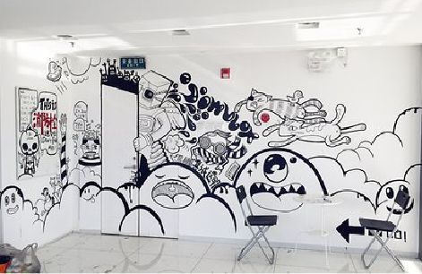 通江手绘墙并非传统涂鸦。