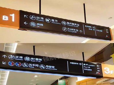 通江如何通过商场标识牌引导客流分布？